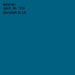 #006081 - Bahama Blue Color Image